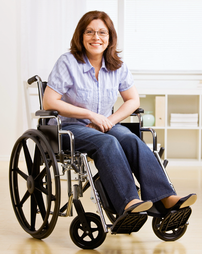 lady in a wheelchair
